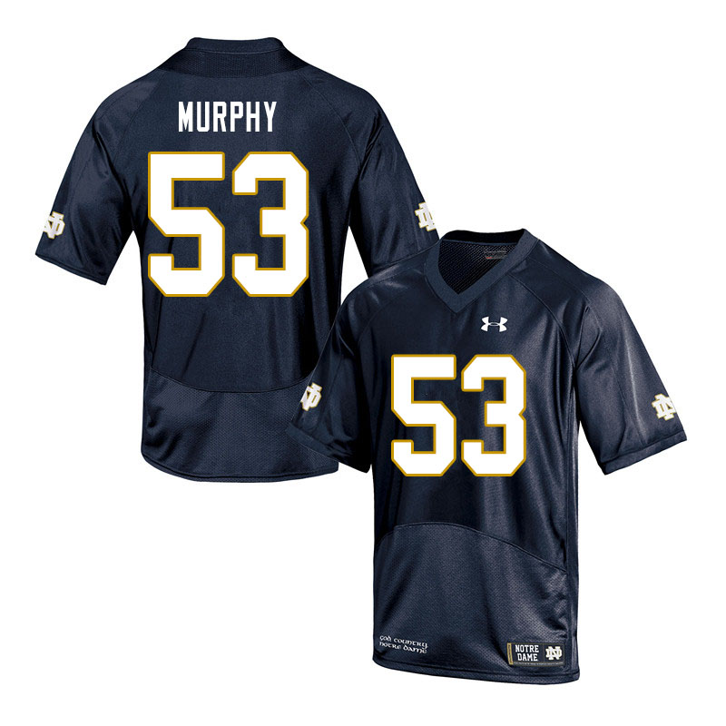 Men's NCAA Notre Dame Fighting Irish #53 Quinn Murphy Stitched College Under Armour Authentic Navy Football Jersey DX10I28NS